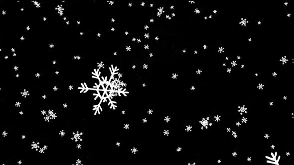X Type Snowflakes Falling Big