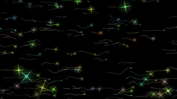 Colored Side Flying Stars Background