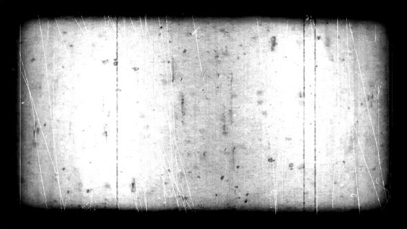 Very Old Film Look With Scratches And Border