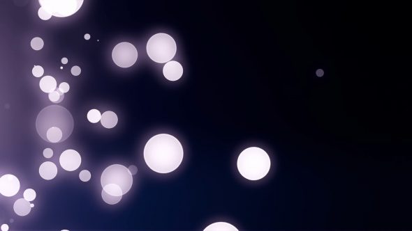 Bokeh Particles With Flare Left Fly 3d Space