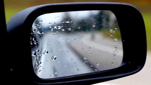 Wet Car Side Mirror