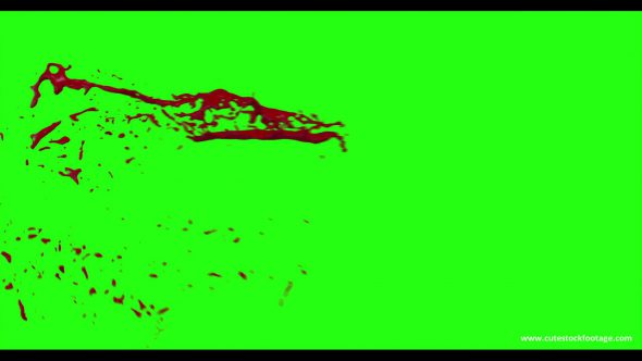 Hd Blood Burst Motion Blur Green Screen 1