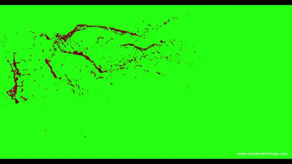 Hd Blood Burst Motion Blur Green Screen 4