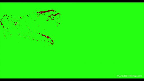 Hd Blood Burst Motion Blur Green Screen 7