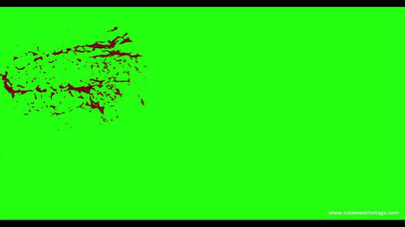 Hd Blood Burst Motion Blur Green Screen 9