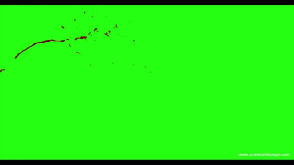 Hd Blood Burst Motion Blur Green Screen 16