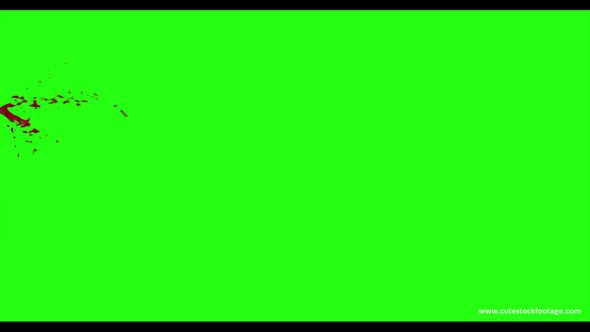 Hd Blood Burst Motion Blur Green Screen 18