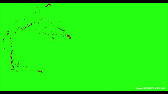 Hd Blood Burst Motion Blur Green Screen 15