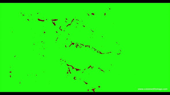 Hd Blood Burst Motion Blur Green Screen 31
