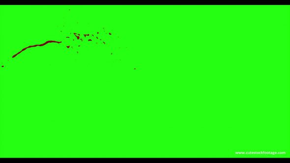 Hd Blood Burst Motion Blur Green Screen 17