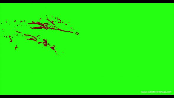 Hd Blood Burst Motion Blur Green Screen 32