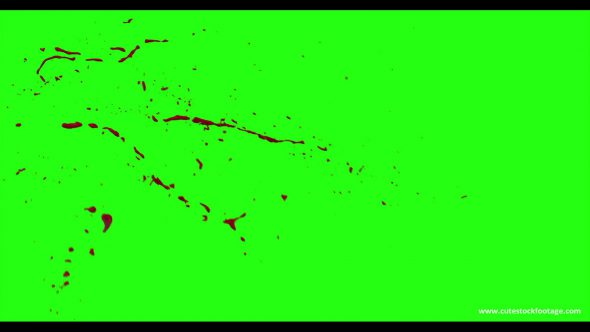 Hd Blood Burst Motion Blur Green Screen 35