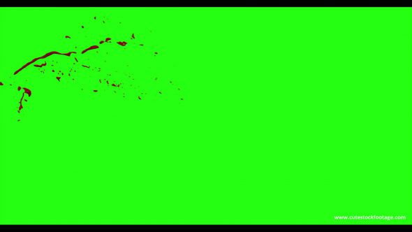 Hd Blood Burst Motion Blur Green Screen 40