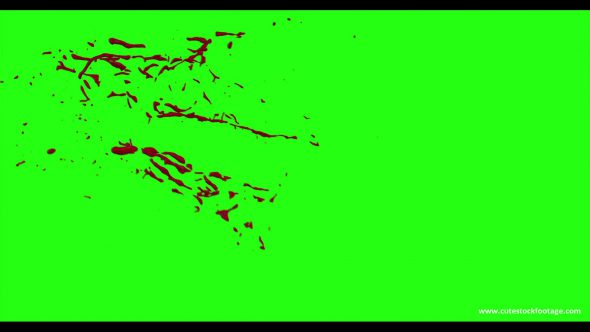 Hd Blood Burst Motion Blur Green Screen 43