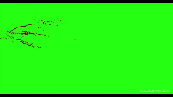 Hd Blood Burst Motion Blur Green Screen 42