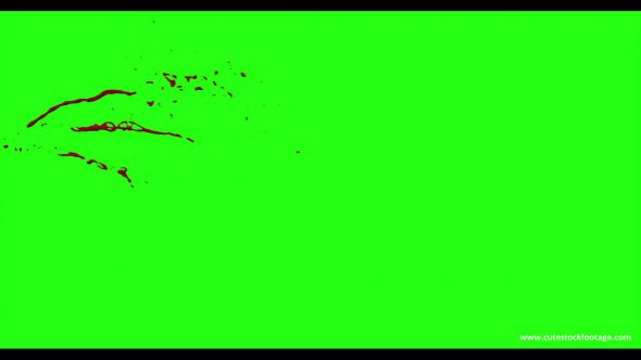 Hd Blood Burst Motion Blur Green Screen 37