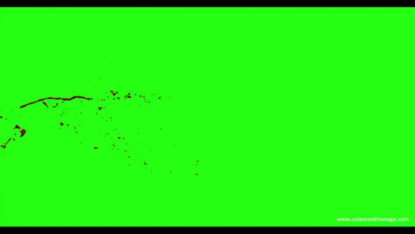 Hd Blood Burst Motion Blur Green Screen 39