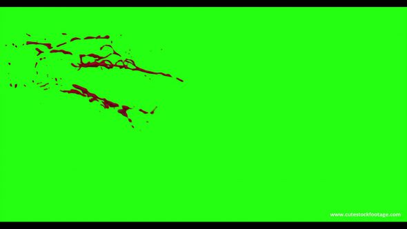 Hd Blood Burst Motion Blur Green Screen 36