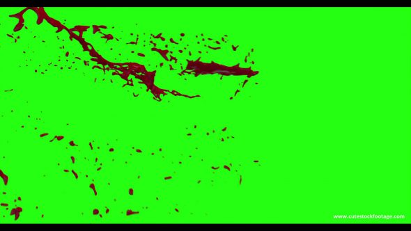 Hd Blood Burst Motion Blur Green Screen 51
