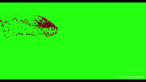 Hd Blood Burst Motion Blur Green Screen 58
