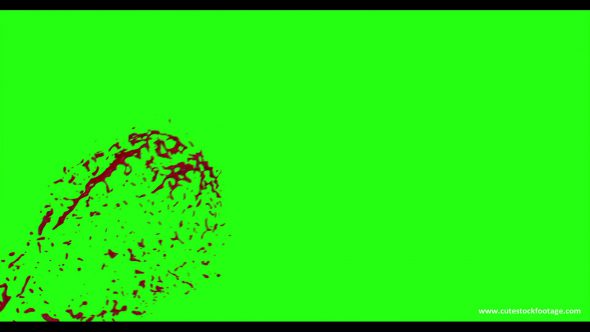 Hd Blood Burst Motion Blur Green Screen 61