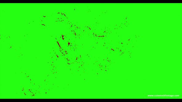 Hd Blood Burst Motion Blur Green Screen 48