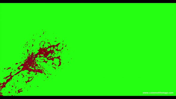 Hd Blood Burst Motion Blur Green Screen 60
