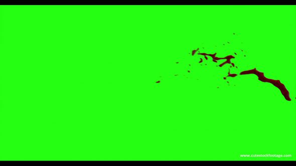 Hd Blood Burst Motion Blur Green Screen 67