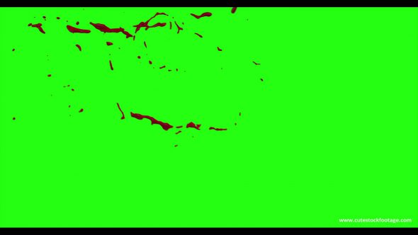 Hd Blood Burst Motion Blur Green Screen 72