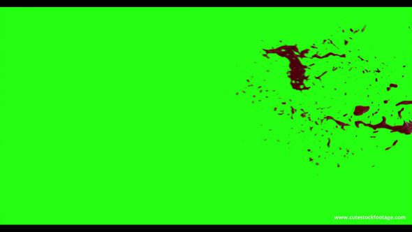Hd Blood Burst Motion Blur Green Screen 62