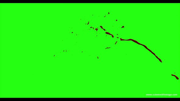 Hd Blood Burst Motion Blur Green Screen 66