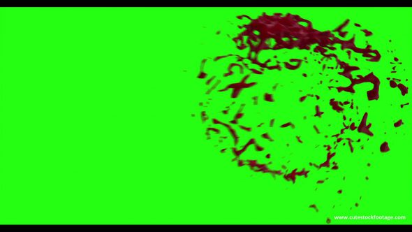 Hd Blood Burst Motion Blur Green Screen 63