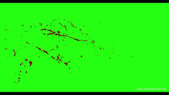 Hd Blood Burst Motion Blur Green Screen 33