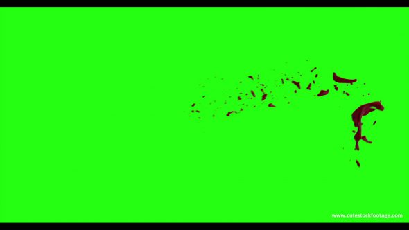Hd Blood Burst Motion Blur Green Screen 69