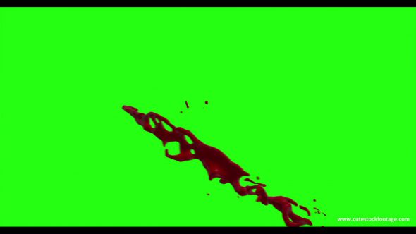 Hd Blood Burst Motion Blur Green Screen 75