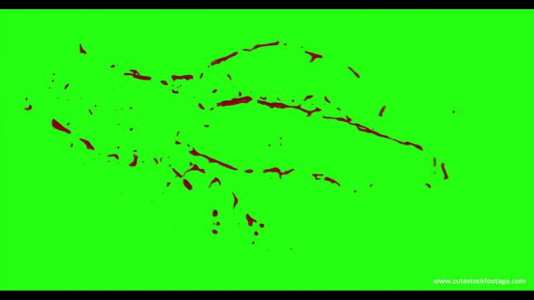 Hd Blood Burst Motion Blur Green Screen 81