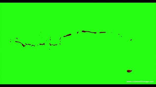 Hd Blood Burst Motion Blur Green Screen 70