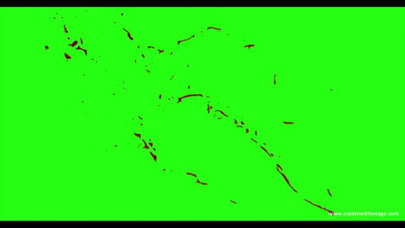 Hd Blood Burst Motion Blur Green Screen 80