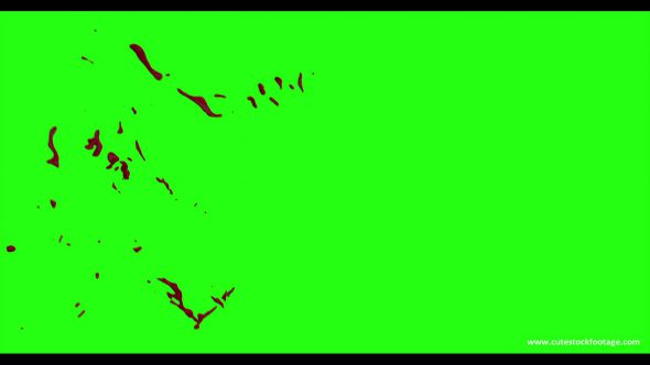 Hd Blood Burst Motion Blur Green Screen 73