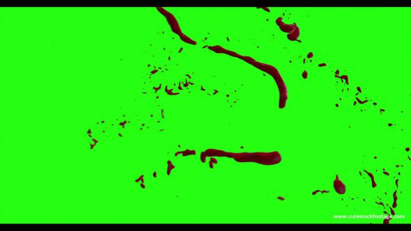 Hd Blood Burst Motion Blur Green Screen 77