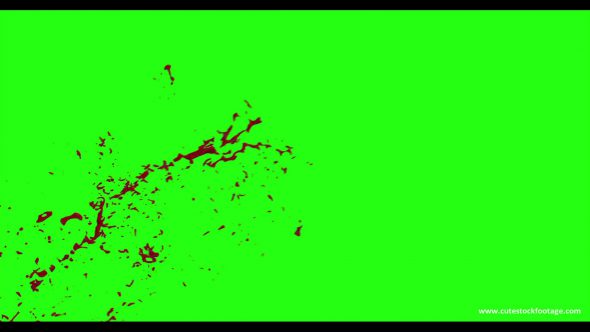 Hd Blood Burst Motion Blur Green Screen 59