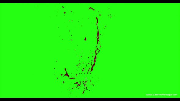 Hd Blood Burst Motion Blur Green Screen 85