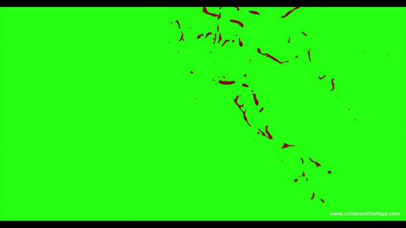 Hd Blood Burst Motion Blur Green Screen 78