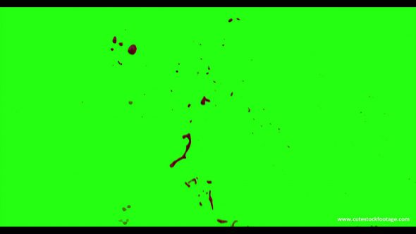 Hd Blood Burst Motion Blur Green Screen 88
