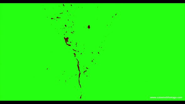 Hd Blood Burst Motion Blur Green Screen 90