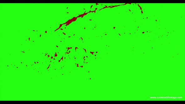 Hd Blood Burst Motion Blur Green Screen 83