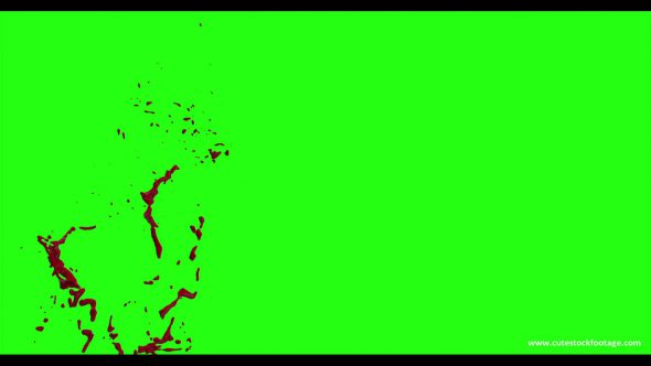 Hd Blood Burst Motion Blur Green Screen 92