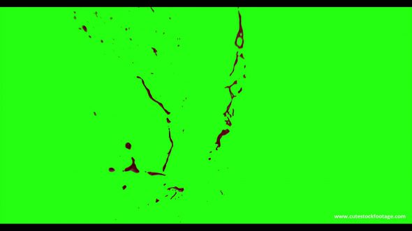Hd Blood Burst Motion Blur Green Screen 87
