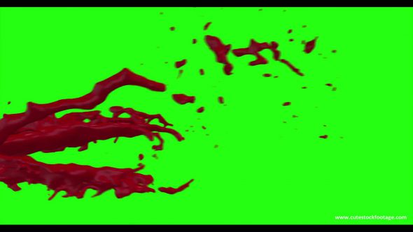 Hd Blood Burst Motion Blur Green Screen 94