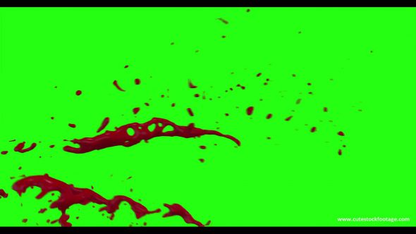 Hd Blood Burst Motion Blur Green Screen 96